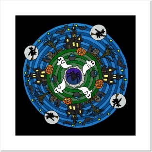 Halloween Themed Mandala Posters and Art